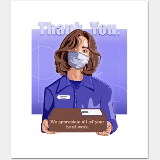 Thank You Essential Workers Posters and Art